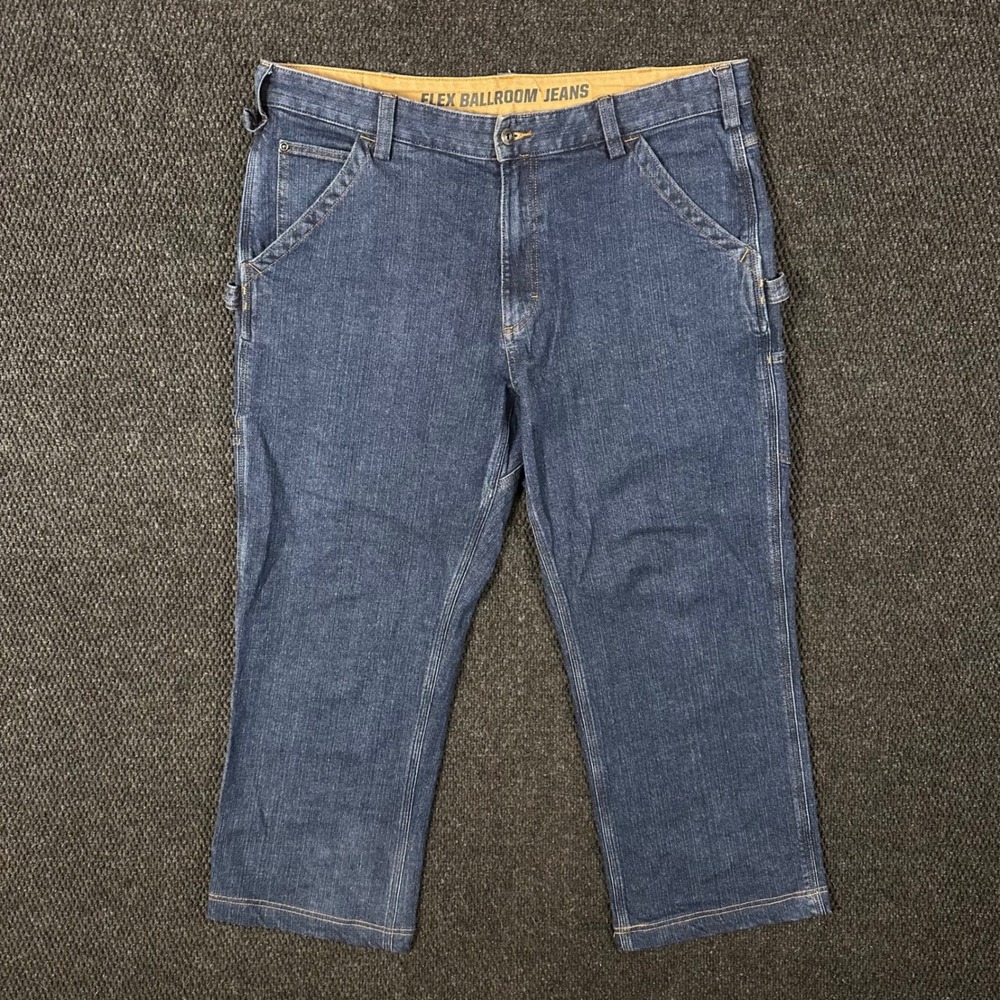 Duluth Trading Co Flex Ballroom Carpenter Jeans Mens 36x26 Relaxed Dark Wash